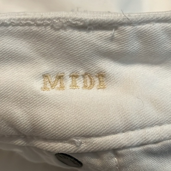 American Eagle Outfitters White Midi Short Raw Hem Shorts Size 10 - Picture 10 of 13